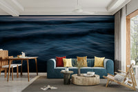 A detail shot of the flowing lines in the wallpaper.

