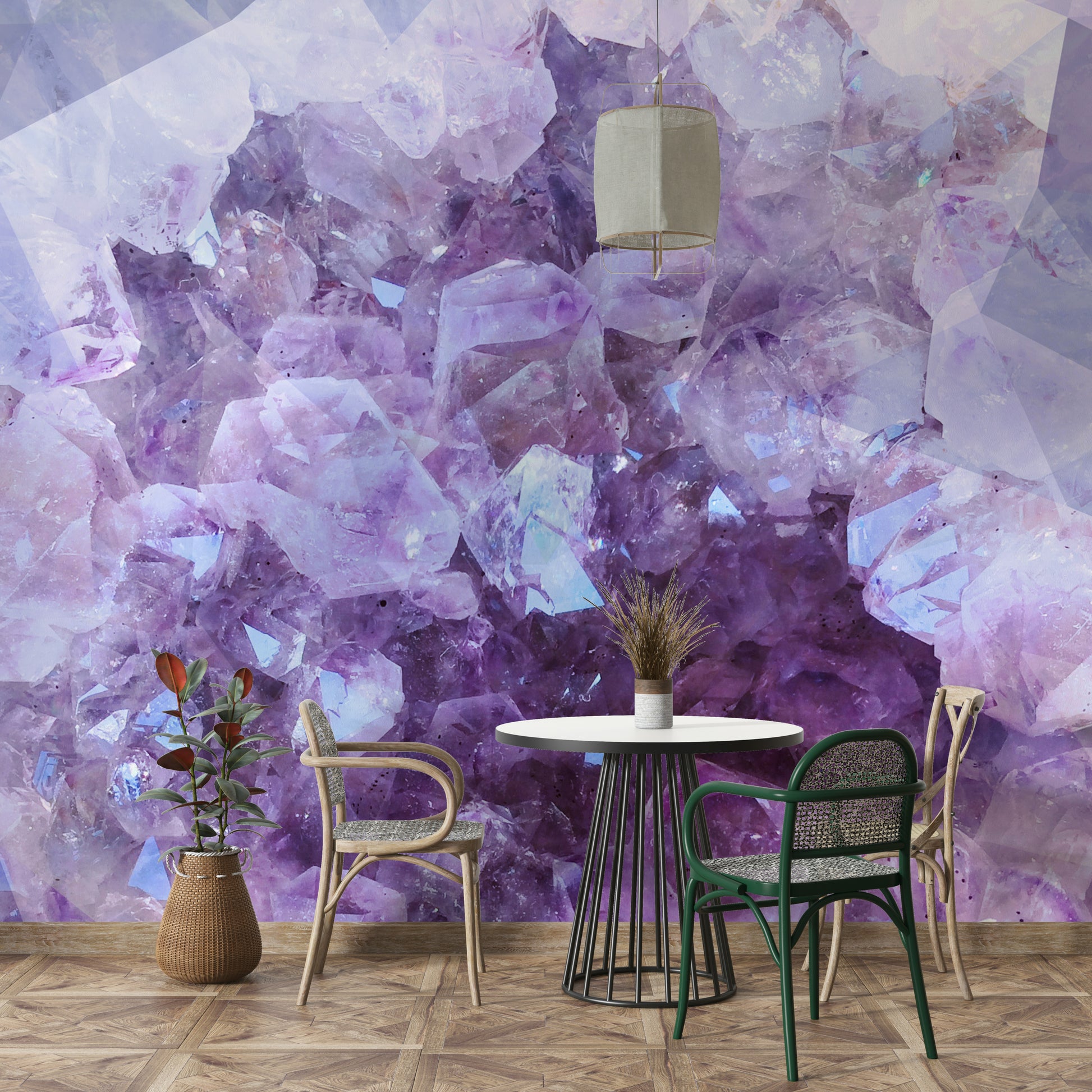 Gemstone texture wall design

