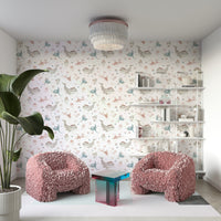 Ethereal underwater floral print wallpaper

