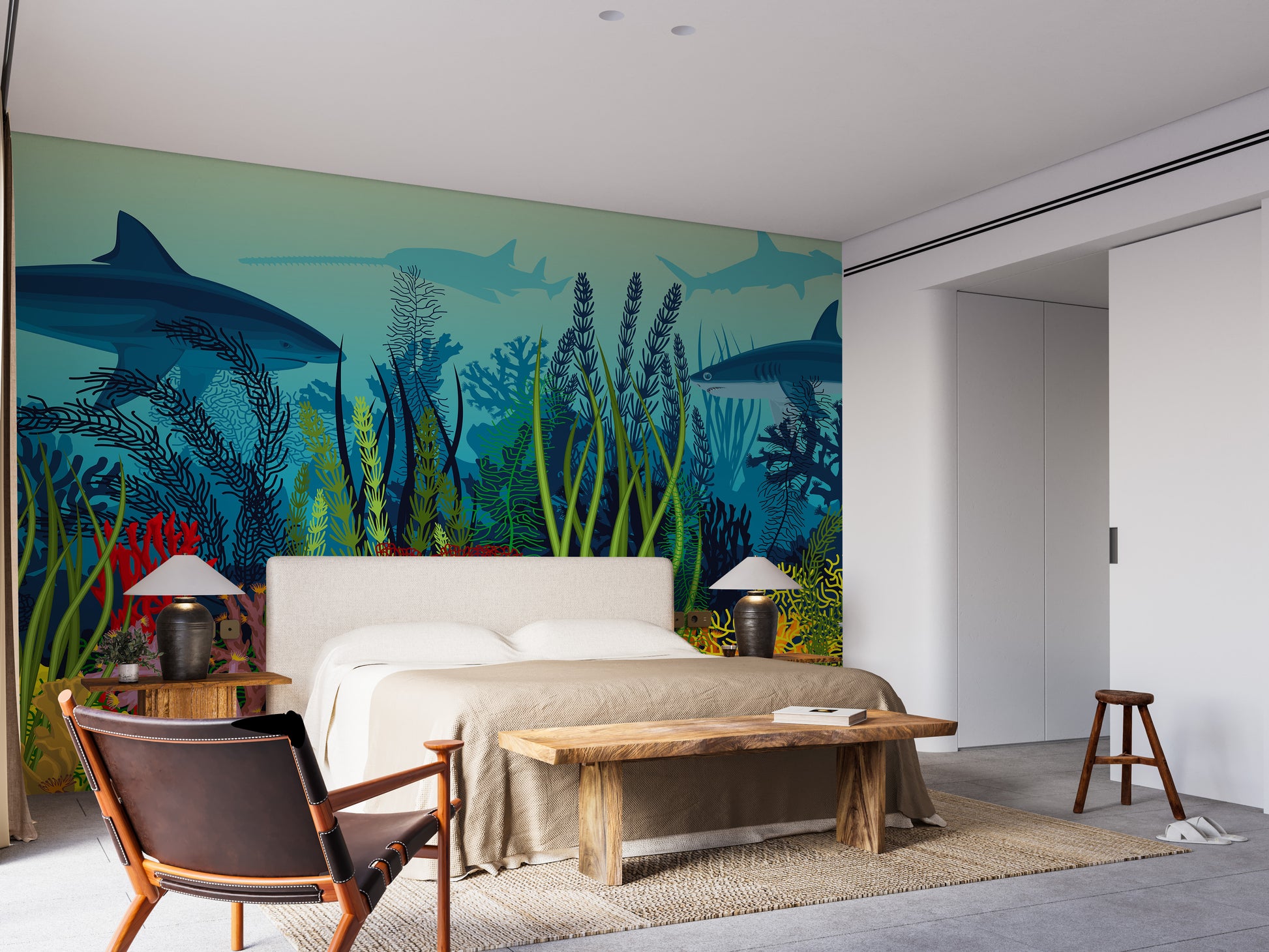Underwater Ocean Scene Wallpaper Mural - Giffywalls