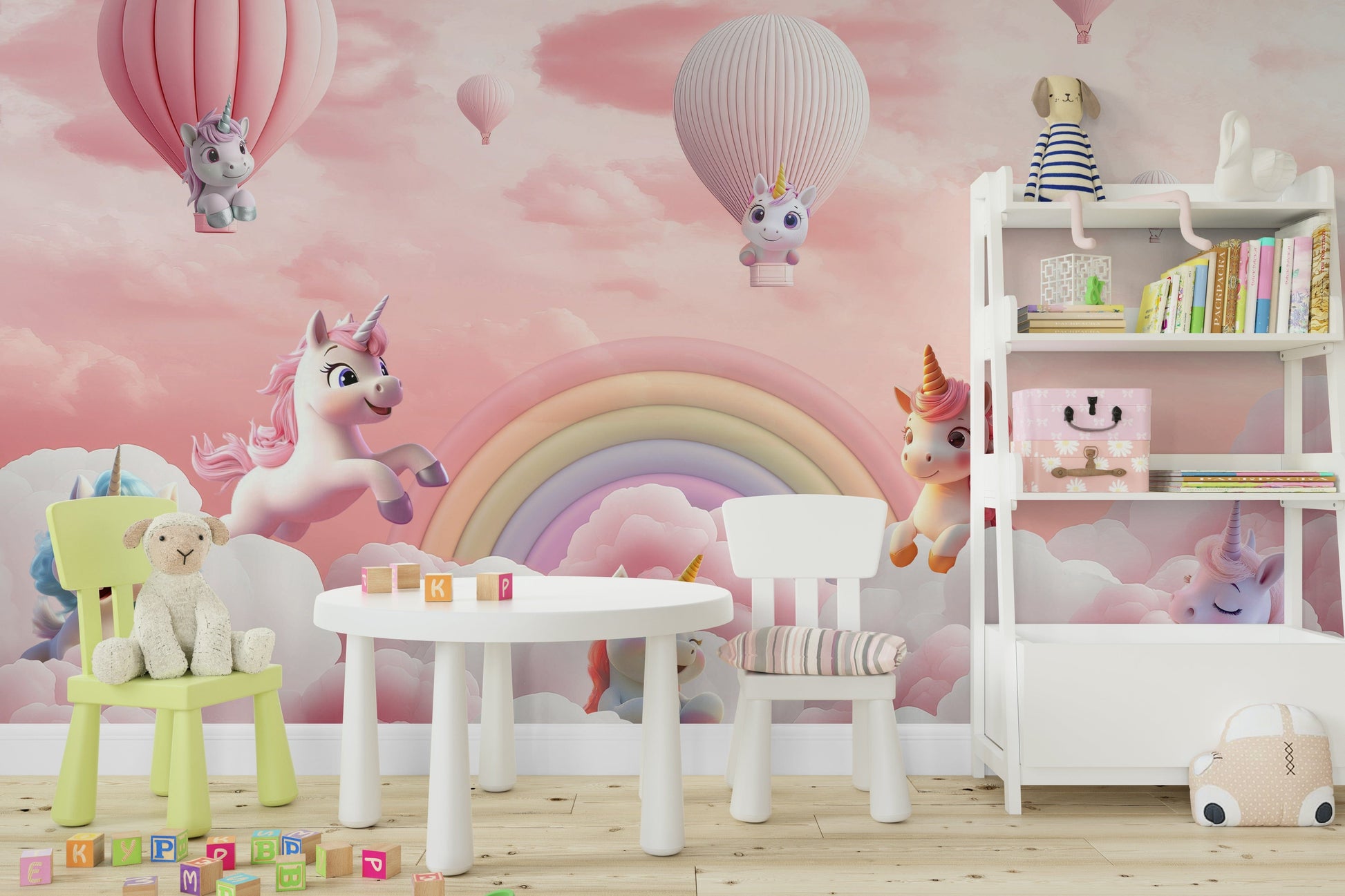 The composition is a harmonious, floating pattern.

