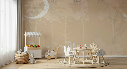 Fresque murale Bosquet de licornes au clair de lune -2721563