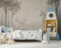 Unicorns in a Magical Dreamy Forest – Natural Wall Mural