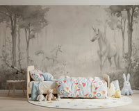 Unicorns in a Magical Dreamy Forest – Natural Wall Mural