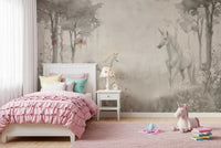 Unicorns in a Magical Dreamy Forest – Natural Wall Mural