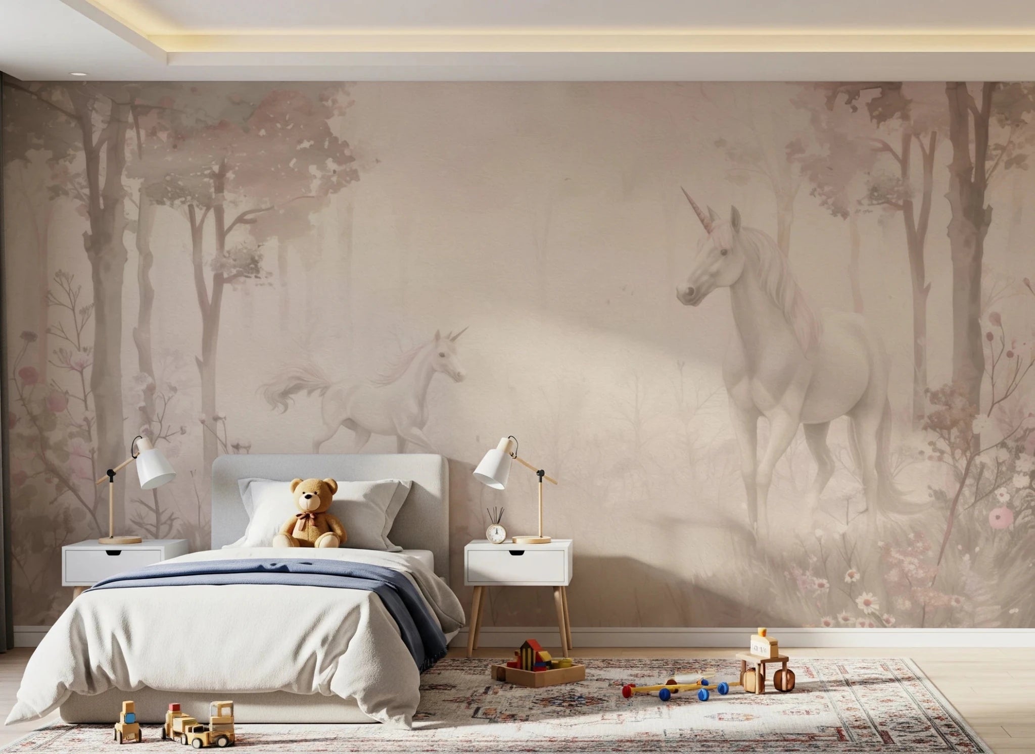 Buy Unicorns in a Magical Dreamy Forest – Shell Wall Mural