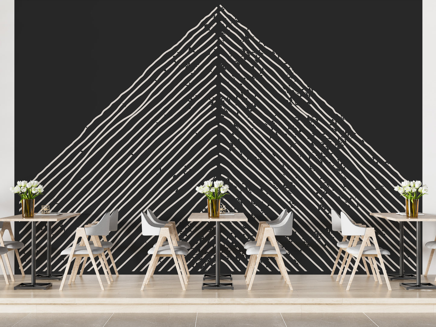 Abstract Triangle Mountain Wallpaper Mural - Giffywalls