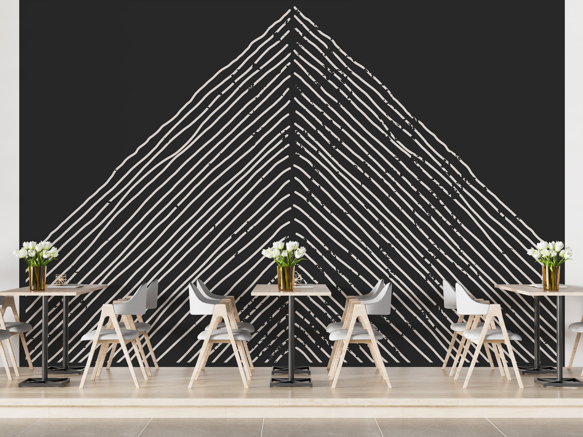 Abstract Triangle Mountain Wallpaper Mural - Giffywalls
