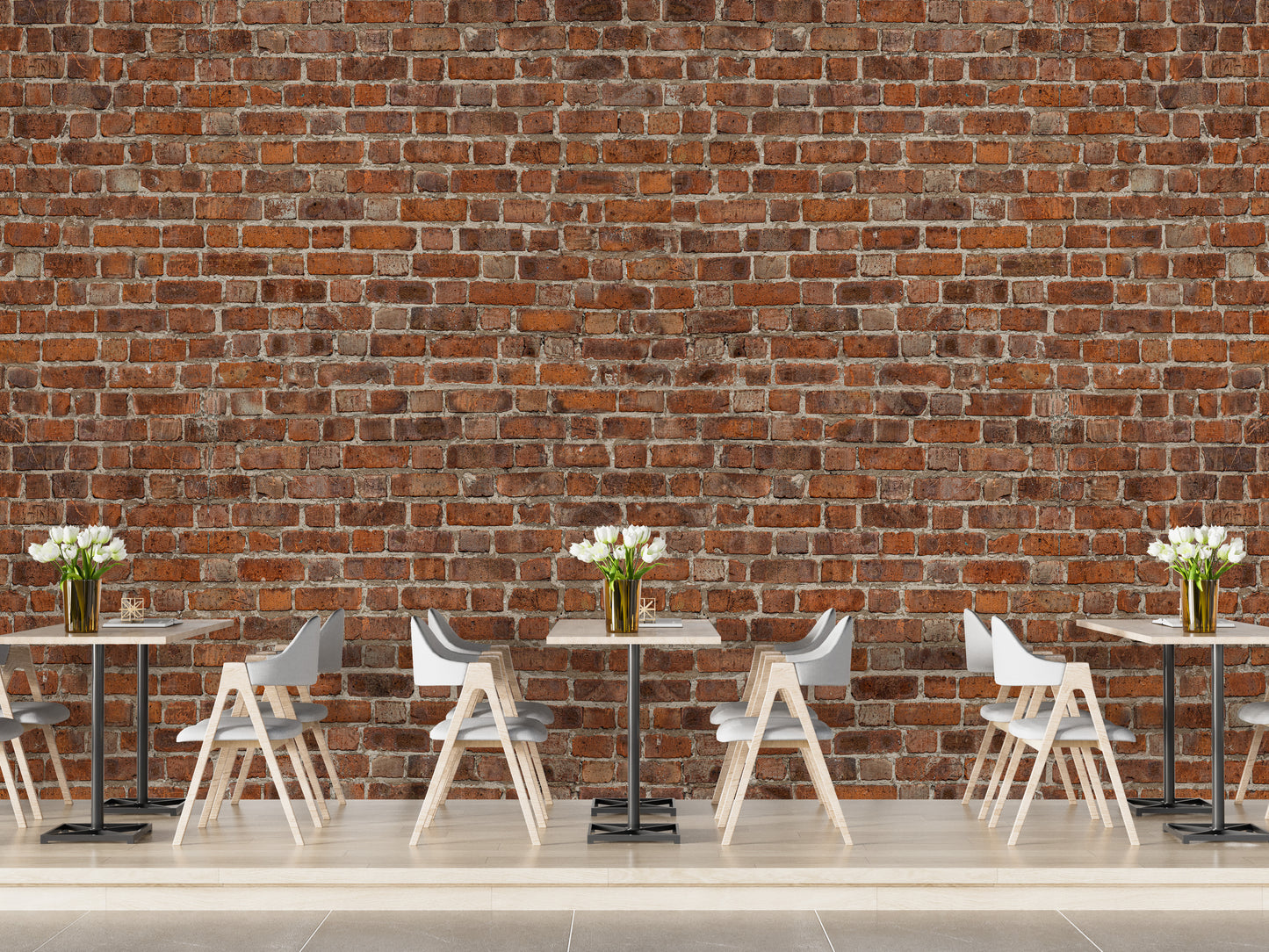 Red Brick Grunge Wallpaper Mural - Giffywalls