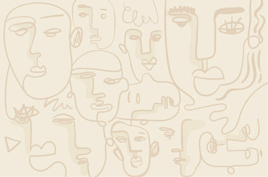Wandbild mit menschlicher Gesichtslinie