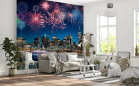 Urban Fireworks Wall Mural
