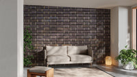 Faux Bricks Brown Wallpaper Mural - Giffywalls