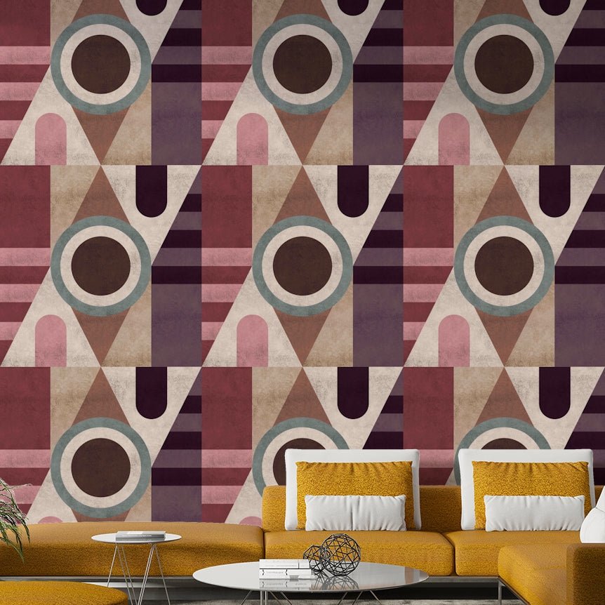 Urban texture mural wallpaper with geometric design

