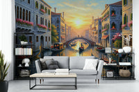 Wall mural with Venetian architecture and a canal


