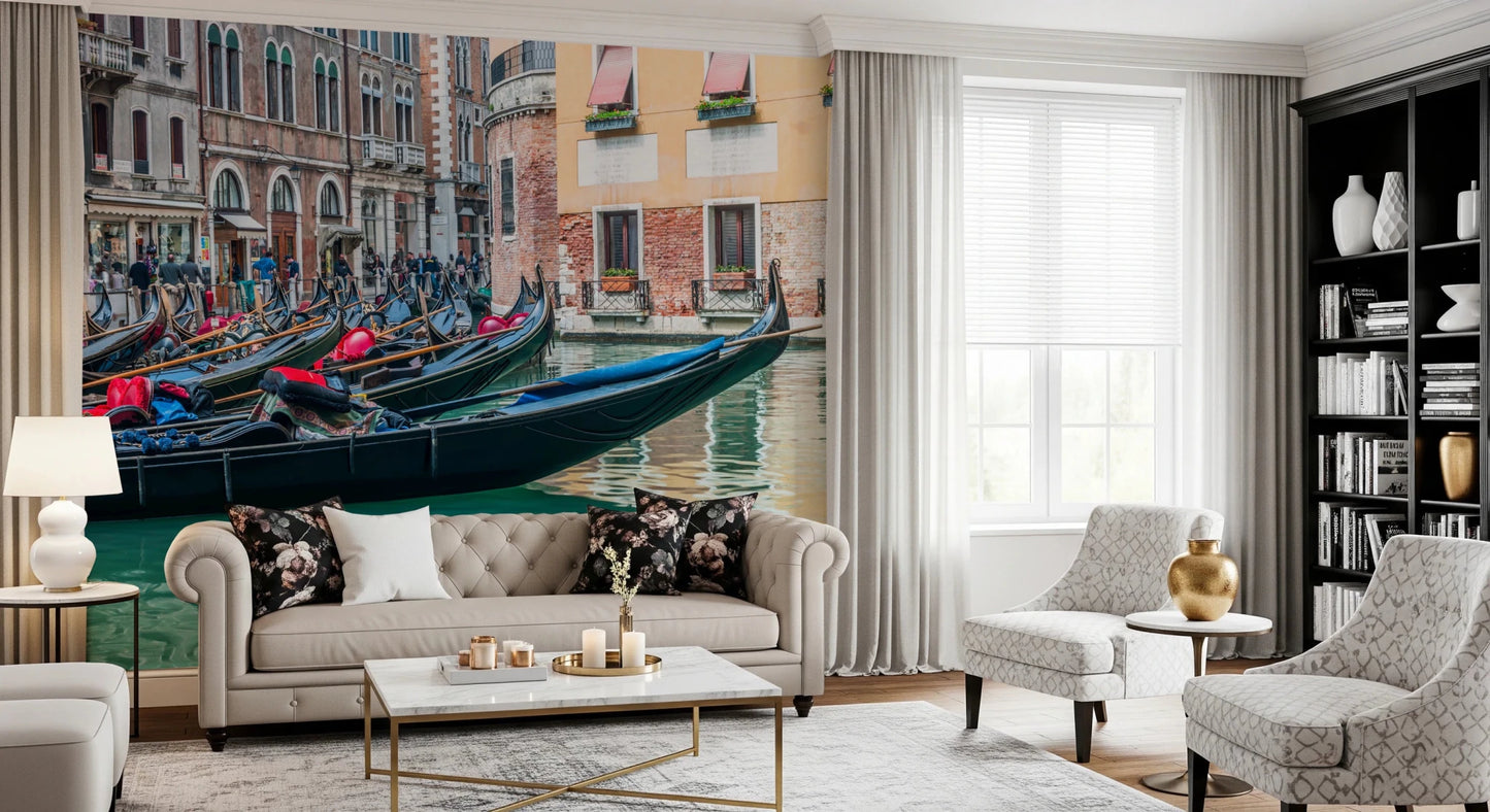 Venetian Gondolas Serenity Wall Mural