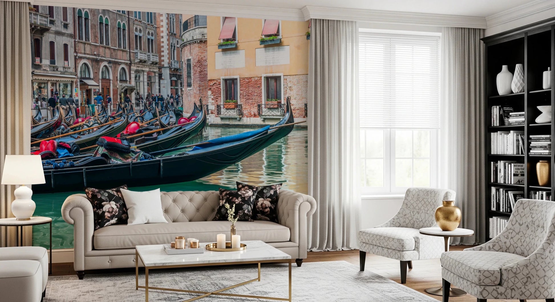 Venetian Gondolas Serenity Wall Mural