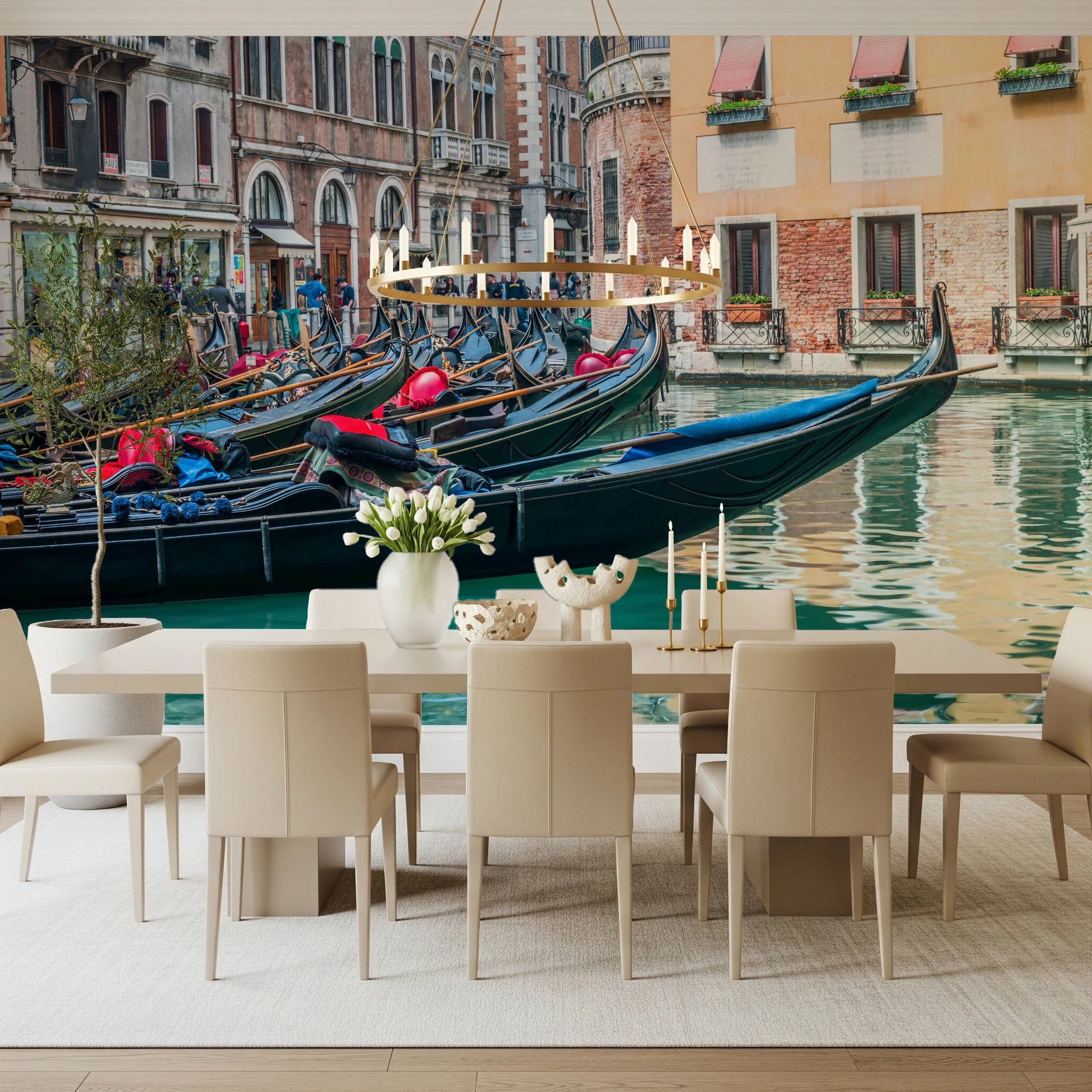 Venetian Gondolas Serenity Wall Mural