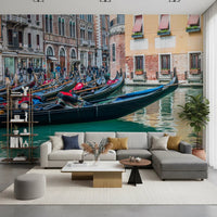 Venetian Gondolas Serenity Wall Mural