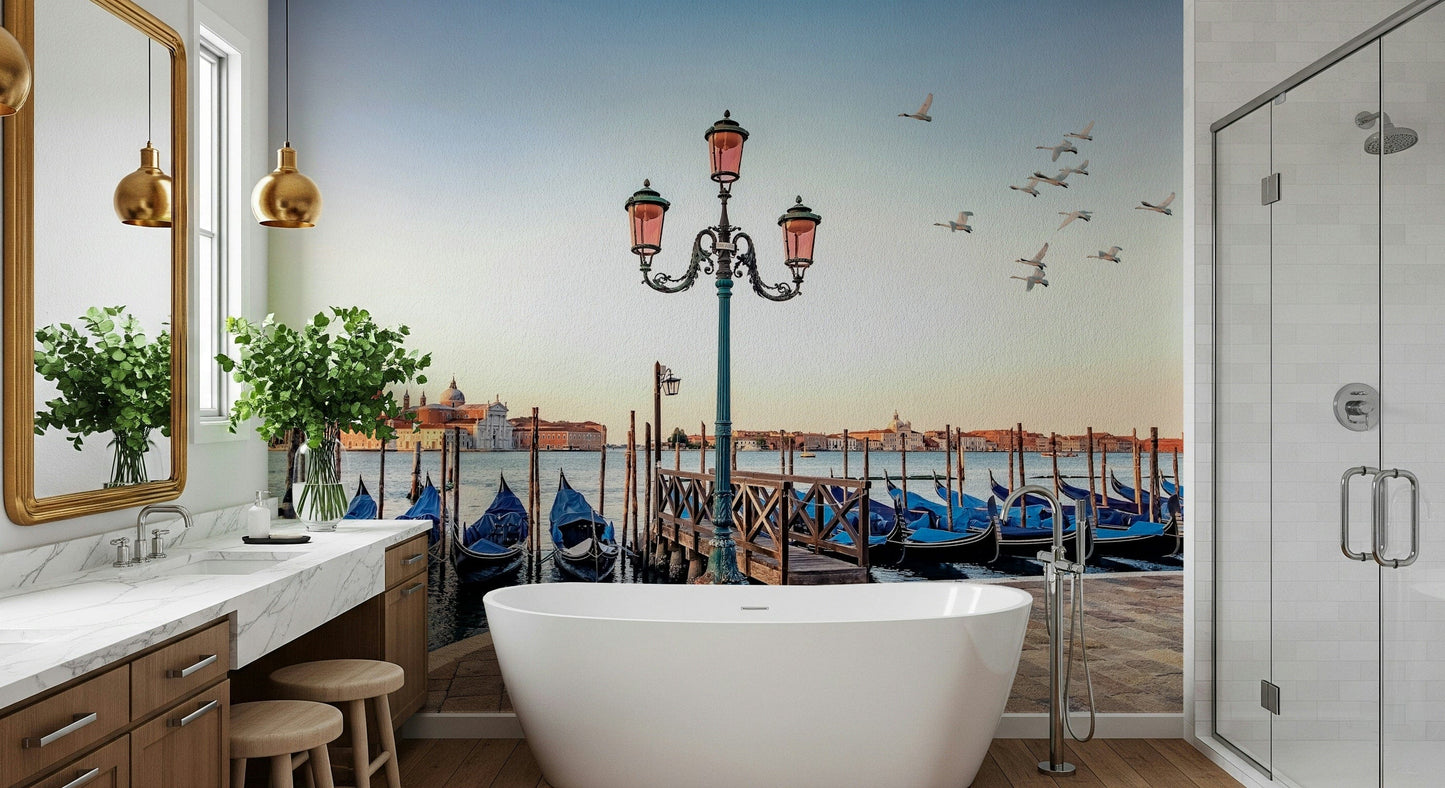 Historic wonder Venice Serenity wall mural sunrise glow Agra site