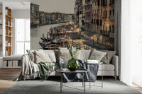 Wallpaper for walls Venetian Canal Evening Europe scenic view home decor.