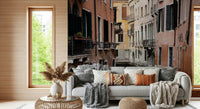 Scenic wallpaper with Venetian waterways and historic buildings in soft natural light.