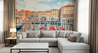 Venice Dreamscape wallcovering, historical architecture above the canal.