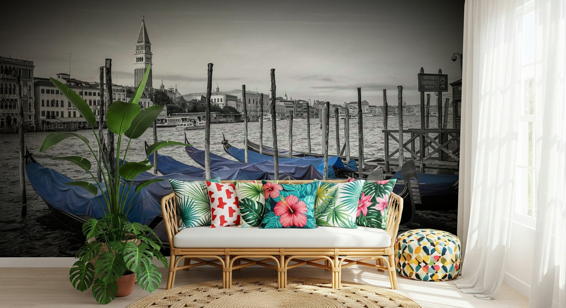 VENICE Grand Canal and St Mark's Campanile Wall Mural in dining nook, soft colour