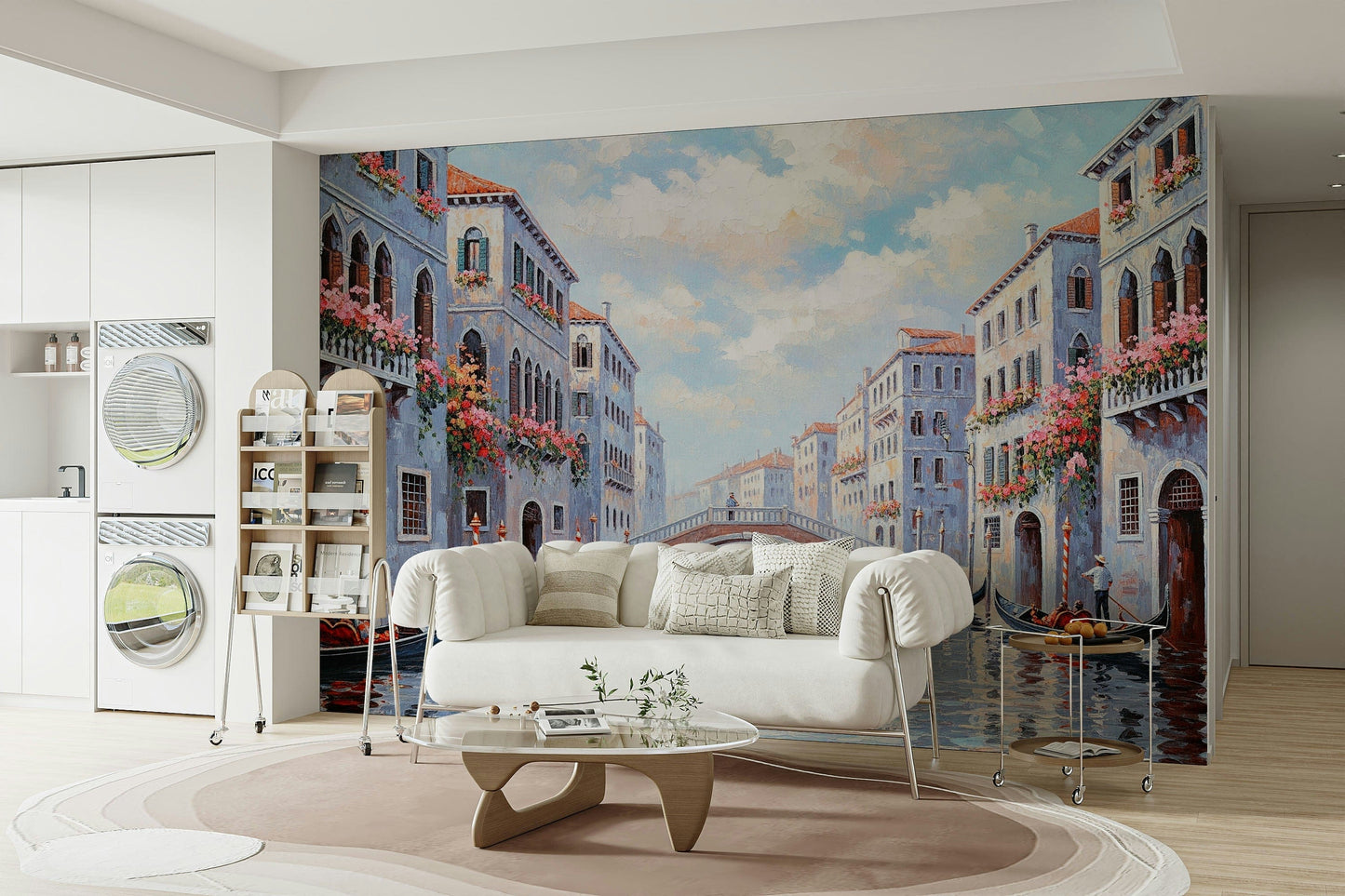 View of historic buildings along the Canal Grande

