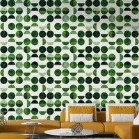 The mural gives a feeling of being in a calm, natural space.

