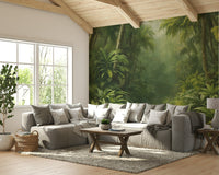 A close-up view shows the fine details of the tree trunks and foliage.

