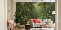 The mural extends across the entire wall, creating a smooth backdrop.

