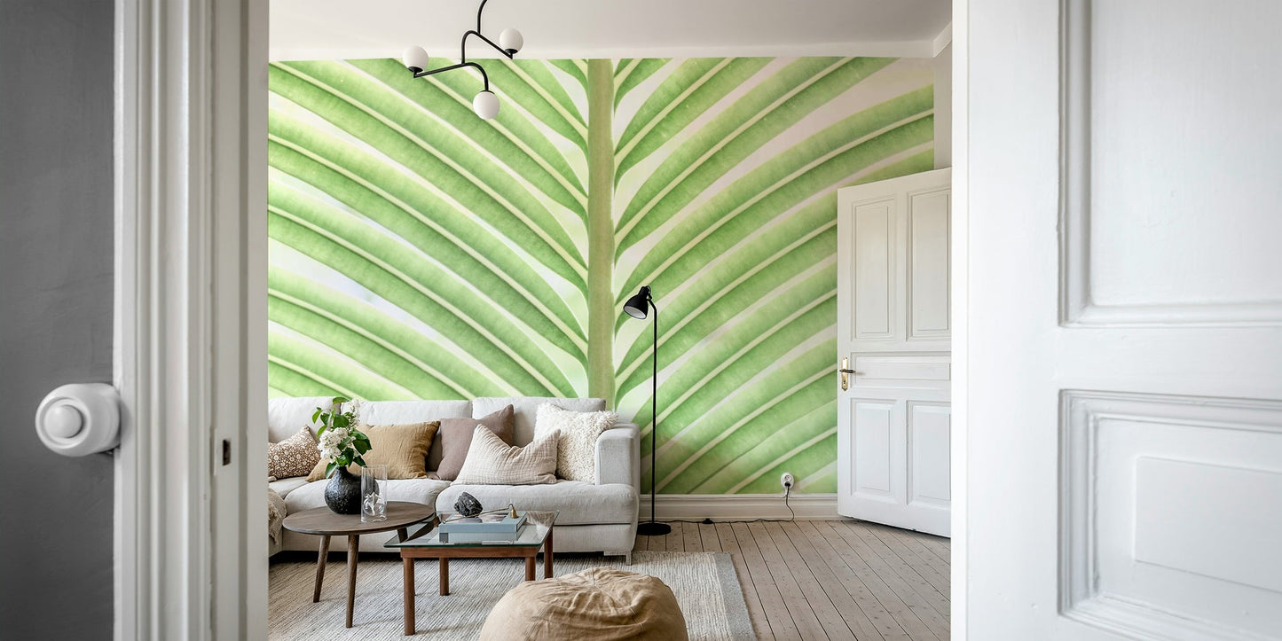 peaceful green wallpaper for a bedroom

