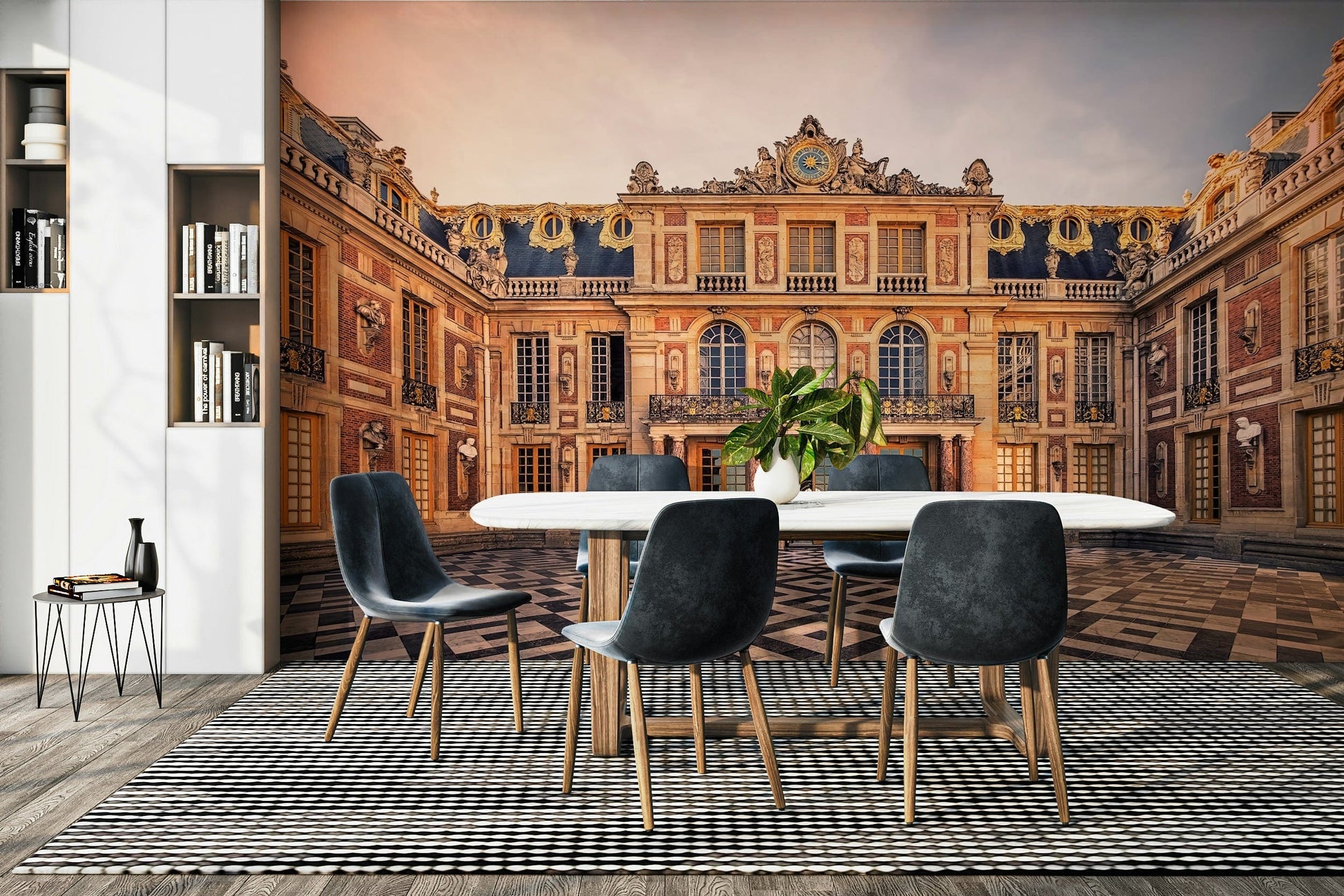 A graceful subtle pattern wall mural in rich, classic tones.

