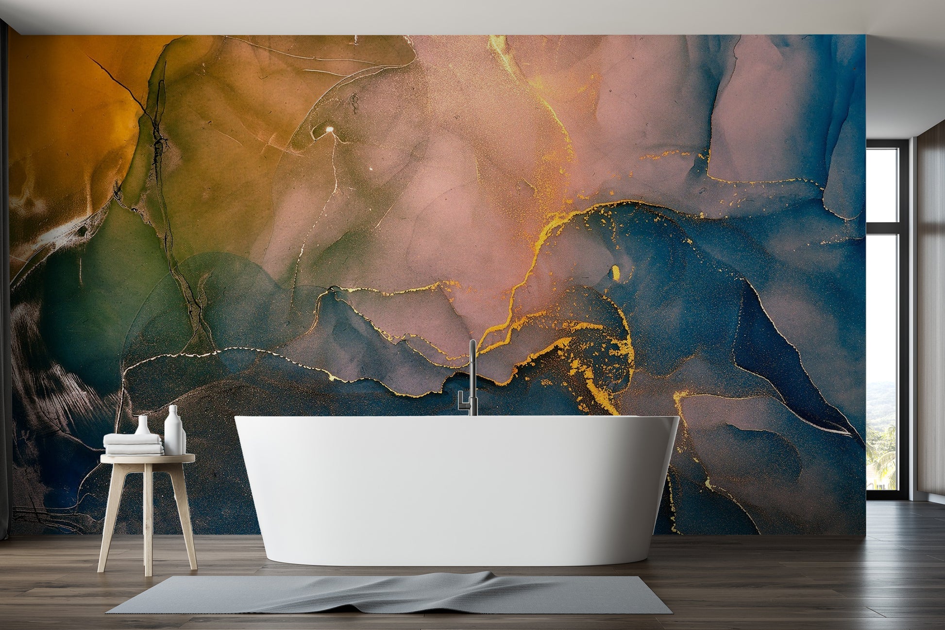 Alcohol Ink Medley Wallpaper Mural - Giffywalls