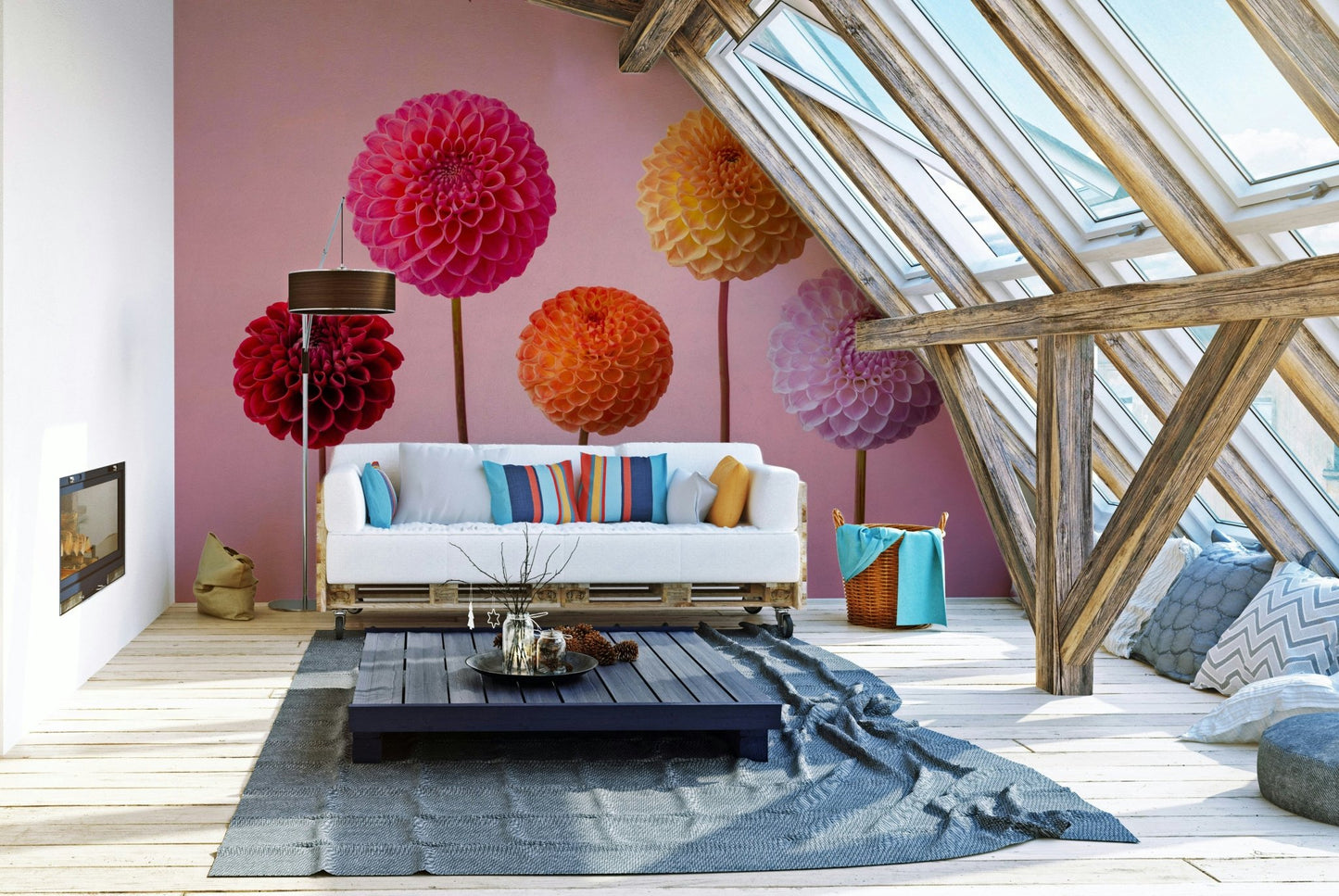 High-resolution image of dahlias.

