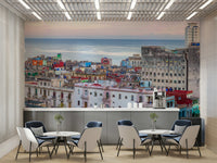Sunset over Havana mural

