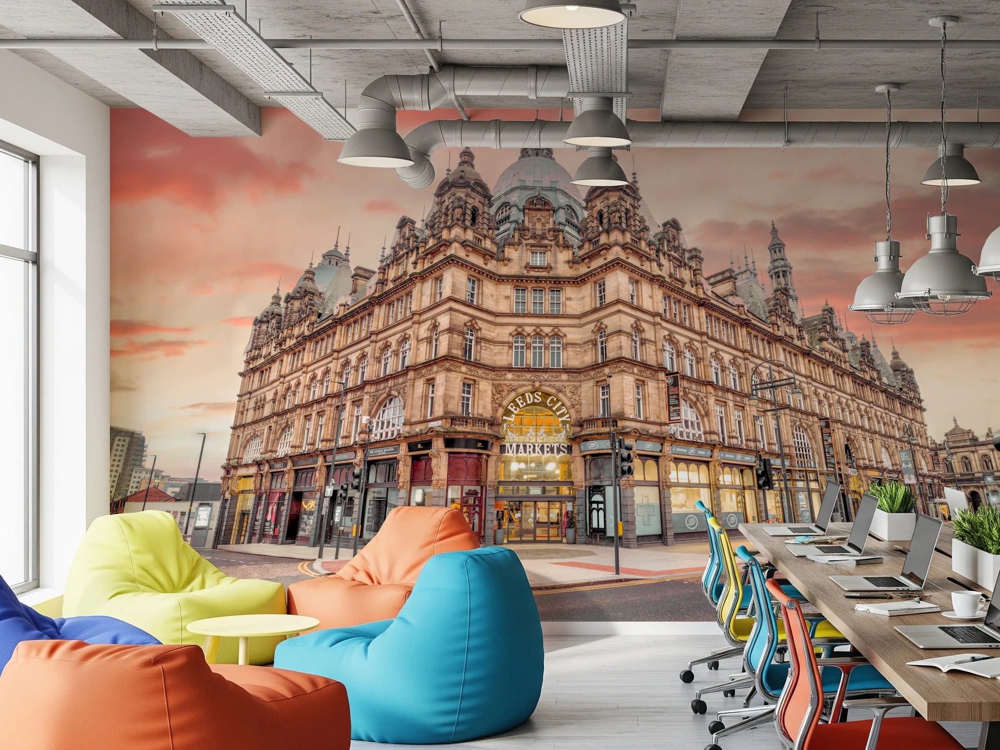 Vibrant Hub Wall Mural
