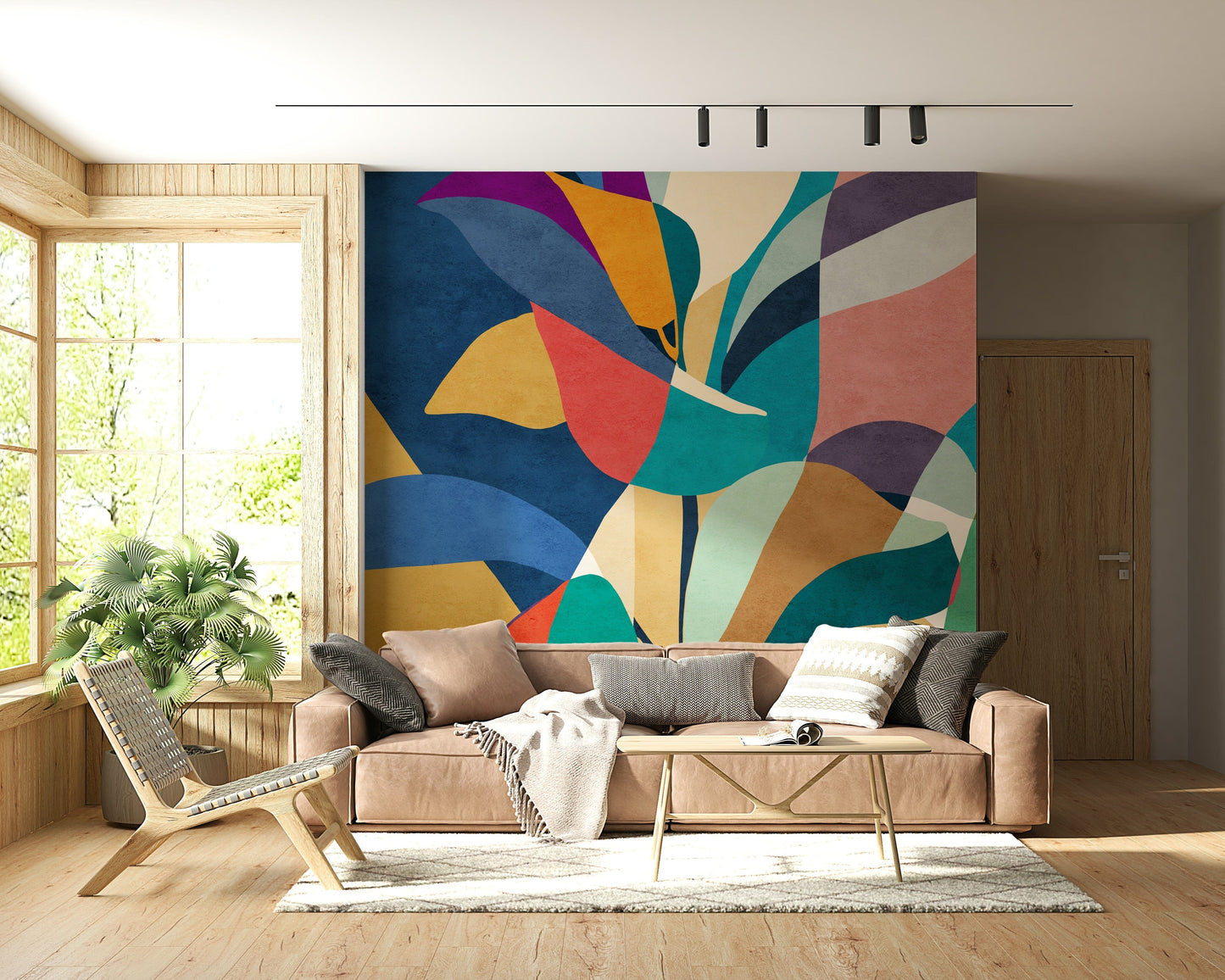 Mosaik-Flora-Wandbild