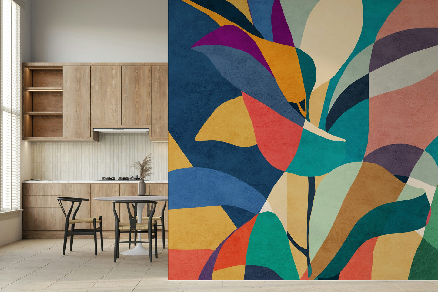 Mosaik-Flora-Wandbild