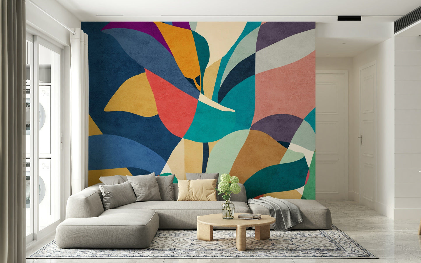 Mosaik-Flora-Wandbild