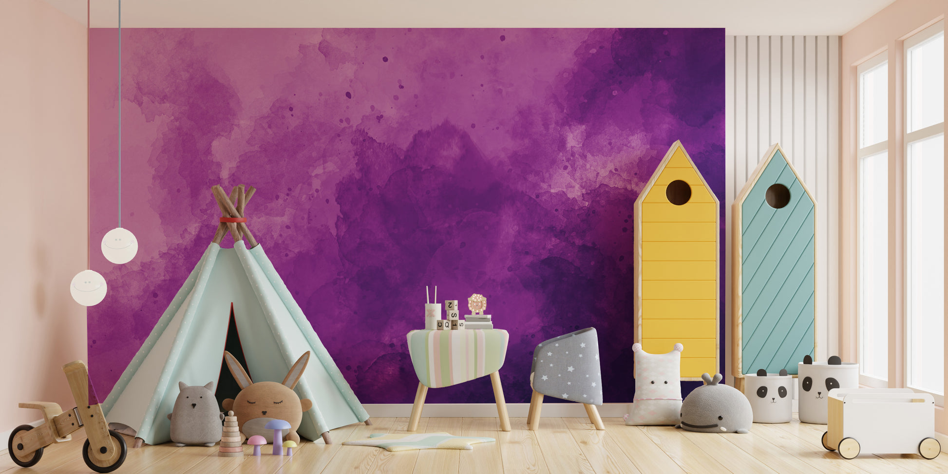 Vibrant Purple Watercolor Wallpaper - Giffywalls