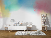Vibrant Watercolour Splash Kids Wall Mural - Giffywalls