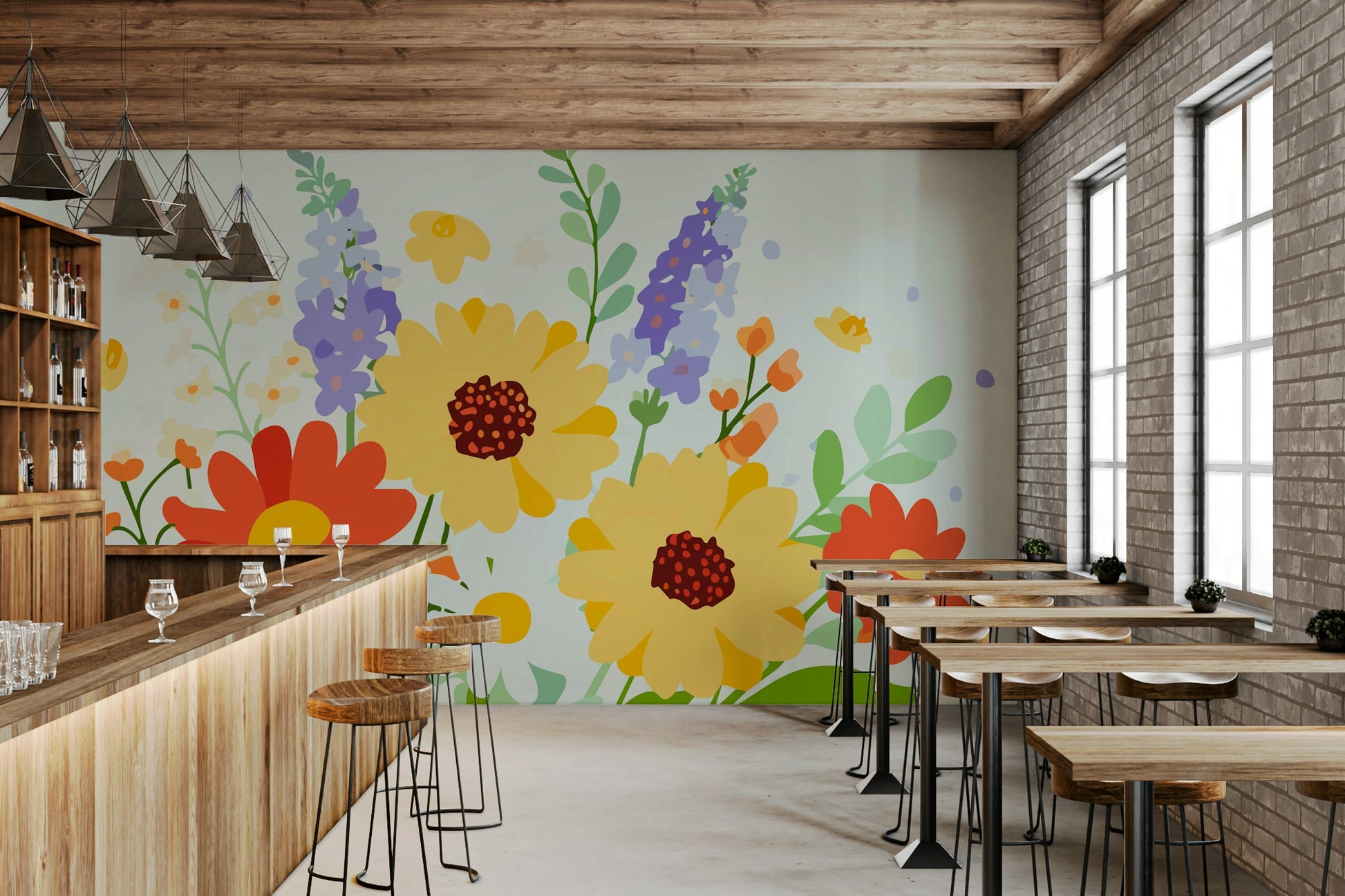 A seamless pattern for a living room or bedroom.

