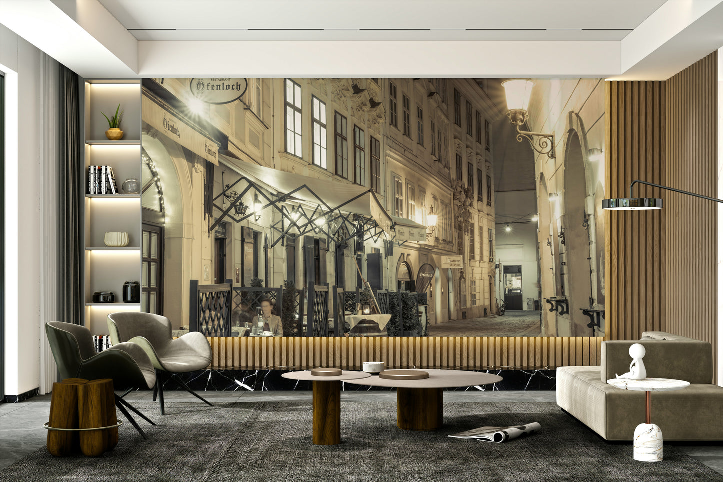 The wallpaper is perfect for an accent wall.

