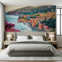 Elegant Riviera lifestyle Villefranche View wallpaper for walls luxury.