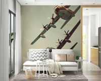 An artistic minimalist love mural for home decor.

