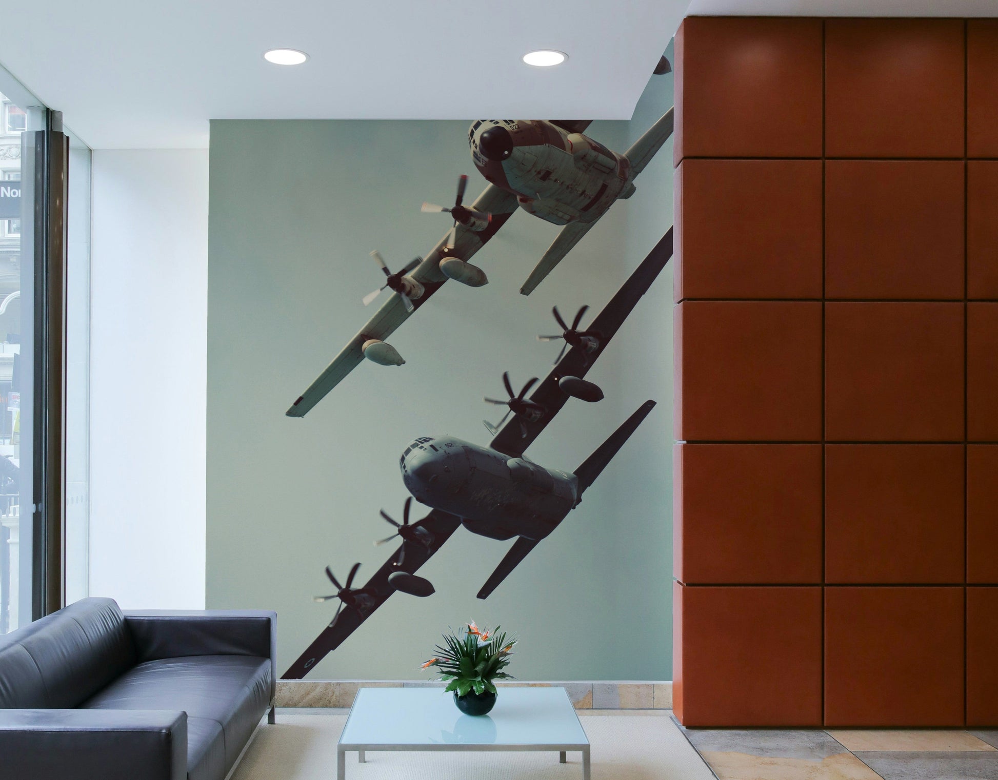 A graceful subtle pattern wall mural in soft, tranquil tones.

