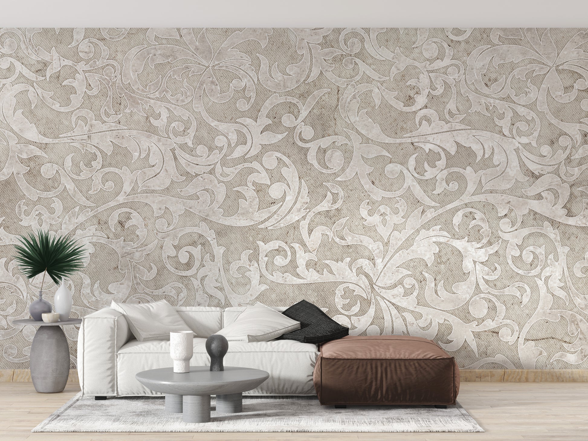 Classic vintage wallpaper with floral charm
