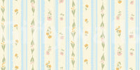 Vintage Bloom Stripes Wallpaper⁠