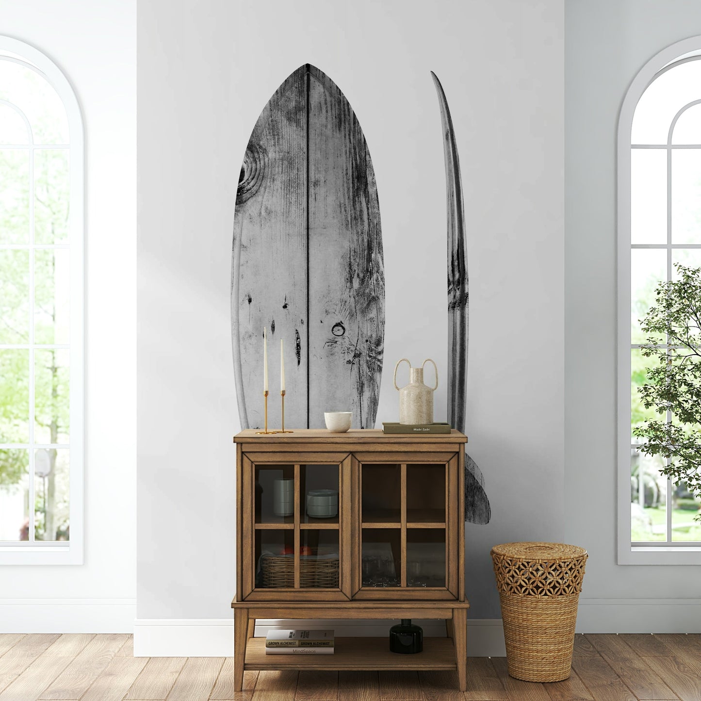 weathered gray and brown boards

